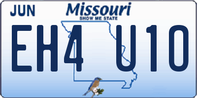 MO license plate EH4U1O