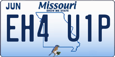 MO license plate EH4U1P