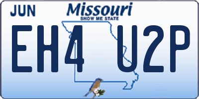 MO license plate EH4U2P