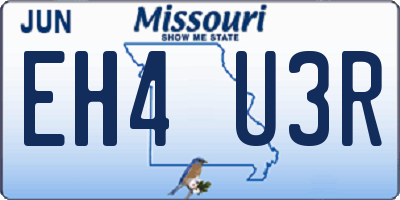 MO license plate EH4U3R