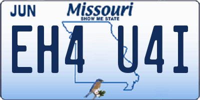 MO license plate EH4U4I