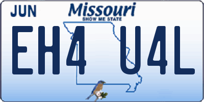 MO license plate EH4U4L