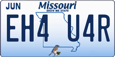 MO license plate EH4U4R