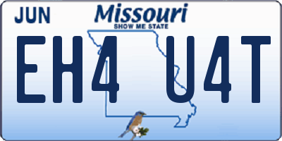 MO license plate EH4U4T