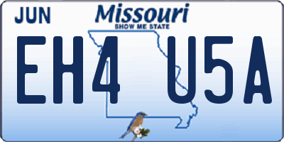 MO license plate EH4U5A