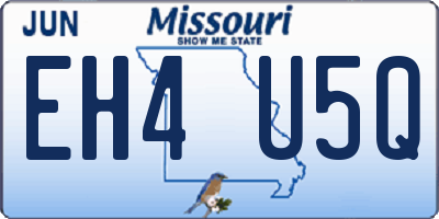 MO license plate EH4U5Q