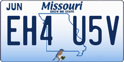 MO license plate EH4U5V