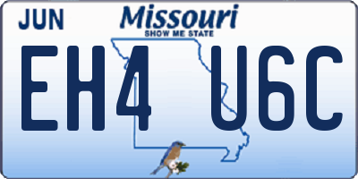 MO license plate EH4U6C