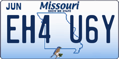 MO license plate EH4U6Y