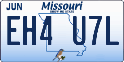 MO license plate EH4U7L