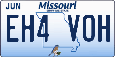 MO license plate EH4V0H