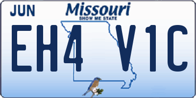 MO license plate EH4V1C