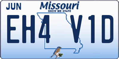 MO license plate EH4V1D
