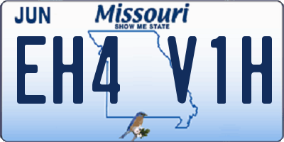 MO license plate EH4V1H