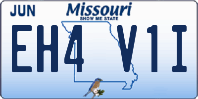 MO license plate EH4V1I