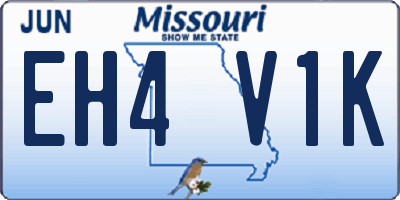 MO license plate EH4V1K