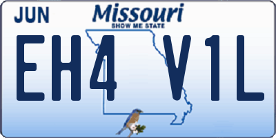 MO license plate EH4V1L