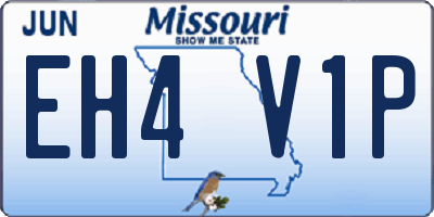 MO license plate EH4V1P