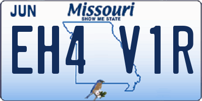 MO license plate EH4V1R