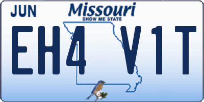 MO license plate EH4V1T