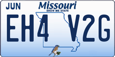 MO license plate EH4V2G