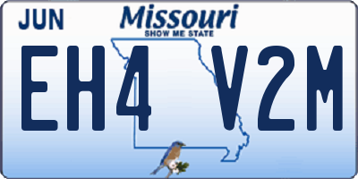 MO license plate EH4V2M