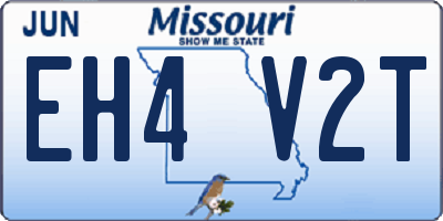 MO license plate EH4V2T