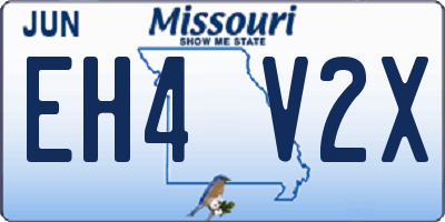 MO license plate EH4V2X