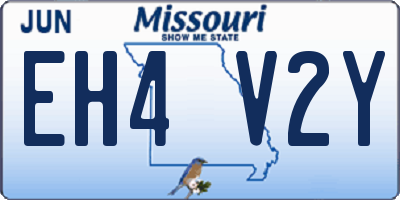 MO license plate EH4V2Y
