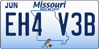 MO license plate EH4V3B