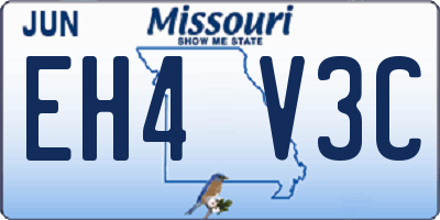 MO license plate EH4V3C
