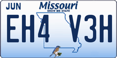 MO license plate EH4V3H