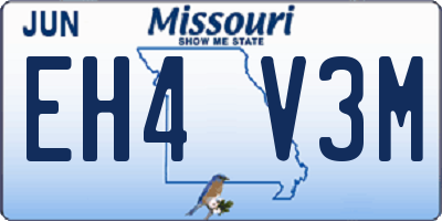 MO license plate EH4V3M