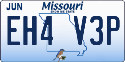 MO license plate EH4V3P