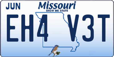 MO license plate EH4V3T