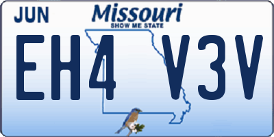 MO license plate EH4V3V