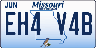 MO license plate EH4V4B