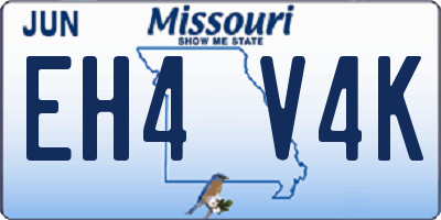 MO license plate EH4V4K