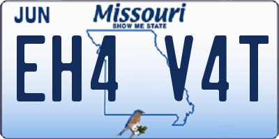 MO license plate EH4V4T