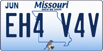 MO license plate EH4V4V
