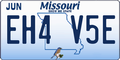MO license plate EH4V5E