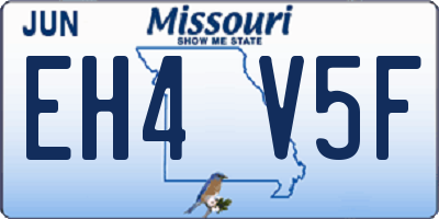 MO license plate EH4V5F