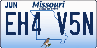 MO license plate EH4V5N