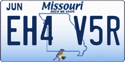 MO license plate EH4V5R