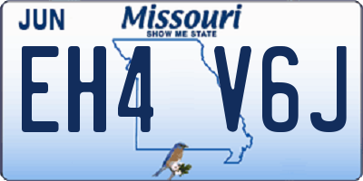 MO license plate EH4V6J