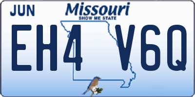 MO license plate EH4V6Q