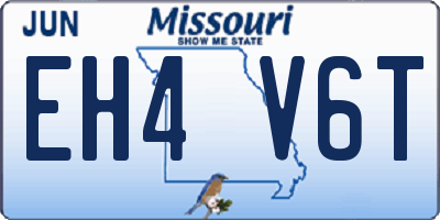 MO license plate EH4V6T