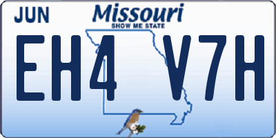 MO license plate EH4V7H