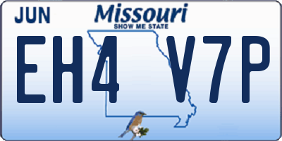 MO license plate EH4V7P