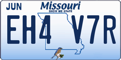 MO license plate EH4V7R